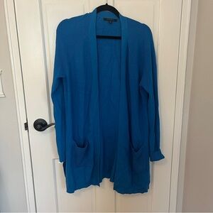 🩷 Cyrus Blue Open Front Long Cardigan